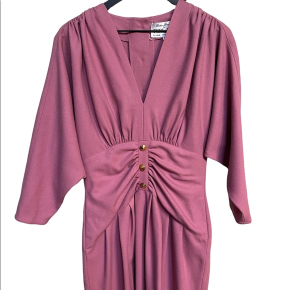 Rickie Freeman for Teri Jon Raspberry pink 1980’s dress - Picture 2 of 12